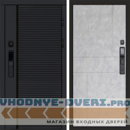 Входная дверь  Smart (Смарт) Black Line Горизонт бетон светлый